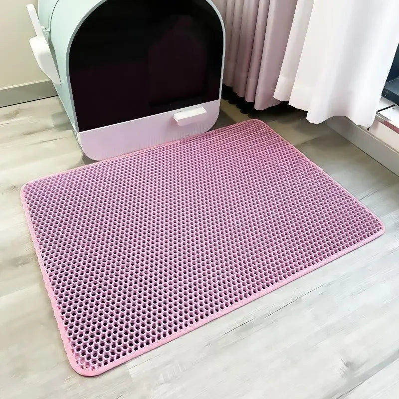 Waterproof double-layer cat litter mat, nonslip, washable, and easy to clean