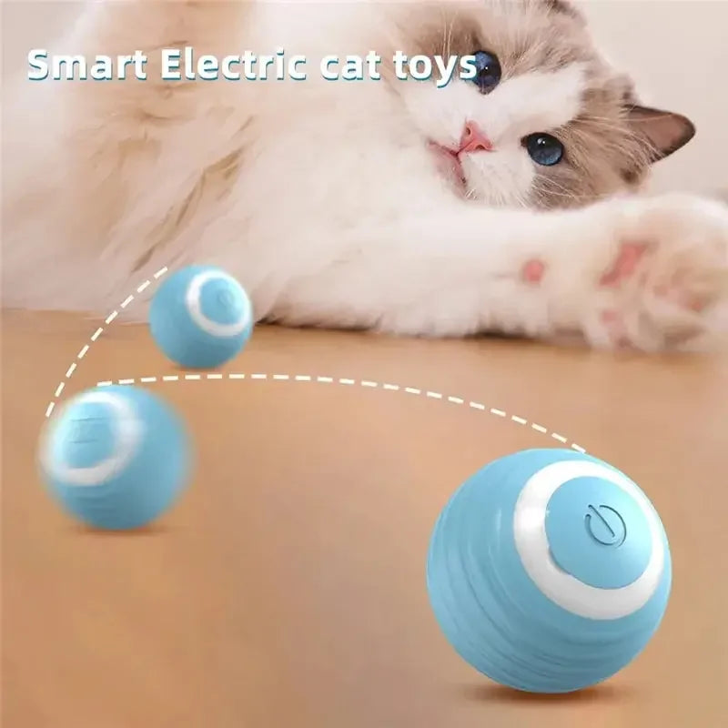 Interactive electric cat ball toy, self-moving, automatic rolling, perfect for training and entertaining your kitten