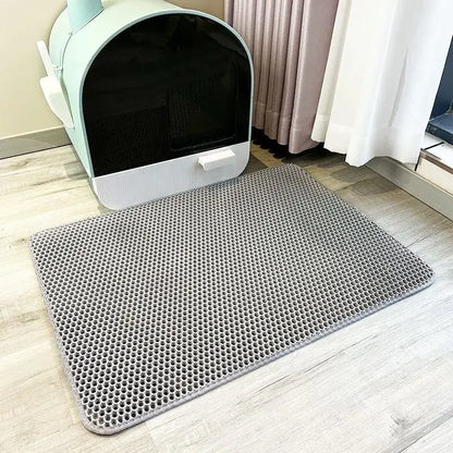 Waterproof double-layer cat litter mat, nonslip, washable, and easy to clean